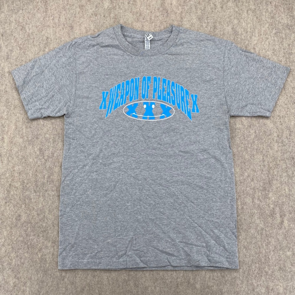 xWeaponx World of Pleasure Straightedge Hardcore Gray Blue Shirt Medium